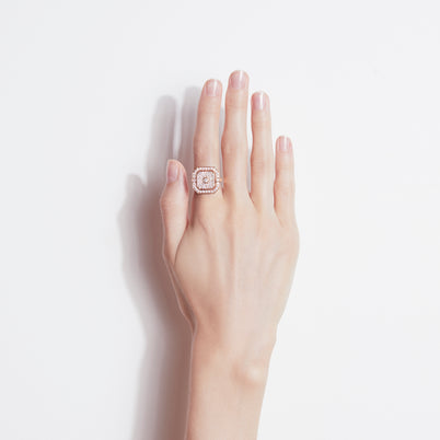 Bague rockaway spinner diamants & or rose // STATEMENT